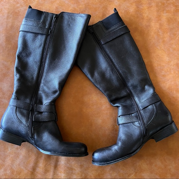 Naturalizer Black ‘JORDIE’ Leather Riding Boots [Wide Calf] - Picture 8 of 11